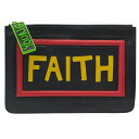 FENDI フェンディ 7N0078 FAITH クラッチバッグ セカンドバッグ クラッチポシェット ロゴ レザー ラバー ブラック レッド イエロー(4)