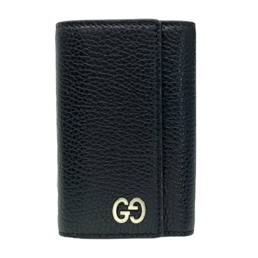 GUCCI グッチ 473924 6連 キーケース キーフック キーリング 小物 レザー ブラック GUCCI グッチ 473924 6連 キーケース キーフック キーリング 小物 レザー ブラック