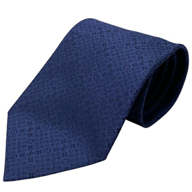 ルイ ヴィトン ネクタイ マイ モノグラム クラヴァット シルク ネイビー ロゴ アクセサリー LOUIS VUITTON