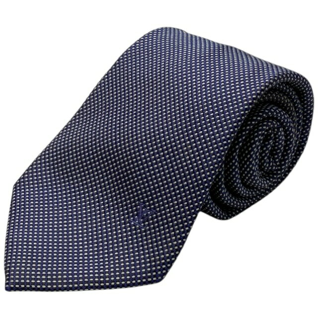 ルイ ヴィトン ネクタイ レギュラータイ LV ブラゾン ドット シルク コットン ブラック ロゴ アクセサリー LOUIS VUITTON