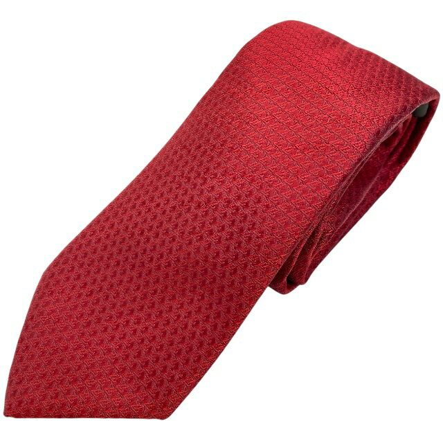 ルイ ヴィトン ネクタイ レギュラータイ クラヴァット シルク レッド ロゴ アクセサリー LOUIS VUITTON