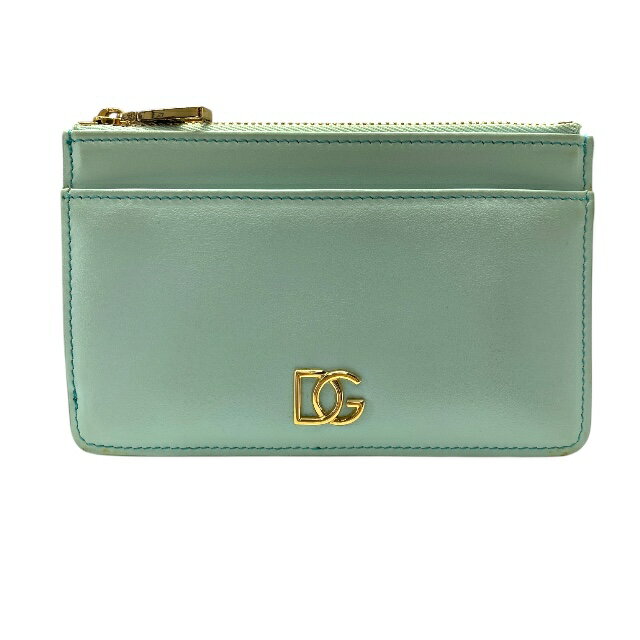 ドルチェ&ガッバーナ D&G ドルガバ フラグメントケース カードケース カードホルダー コインケース レザー グリーン系 DOLCE＆GABBANA