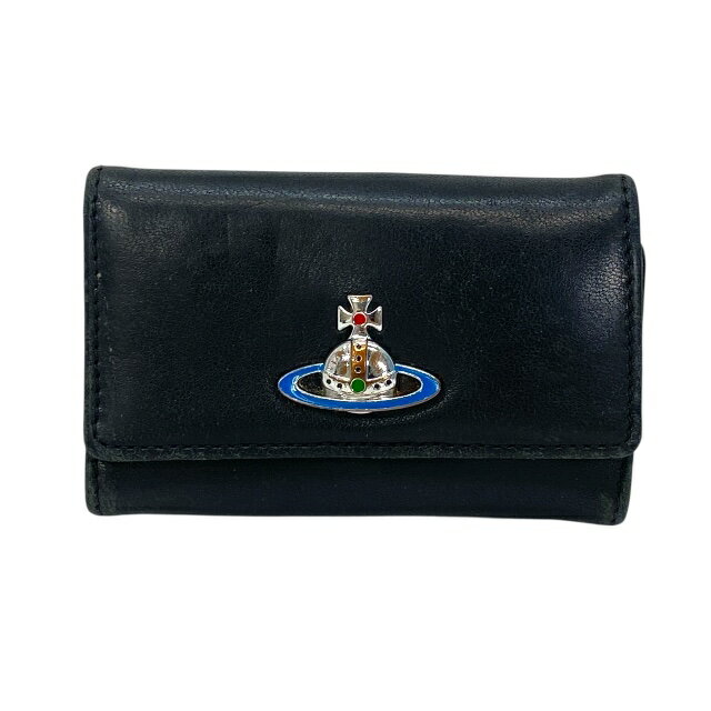 ヴィヴィアンウエストウッド 4連 キーケース ヴィンテージ オーブロゴ レザー ブラック Vivienne Westwood ユニセックス 人気 定番 高級感 上品 モード