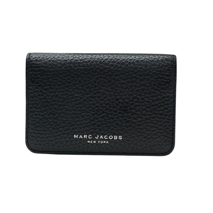 マークジェイコブス カードケース パスケース 定期入れ 名刺入れ 二つ折り ブラック ロゴ レザー MARC JACOBS ユニセックス 人気 上品 高級感 使いやすい