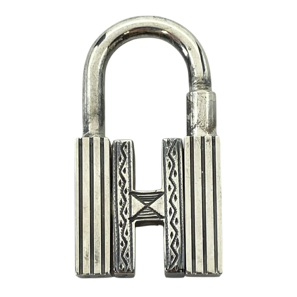 エルメス SV925 トゥアレグ カデナ パドロック Hモチーフ チャーム 小物 アクセサリー シルバー HERMES 民族意匠 手彫り 造形...