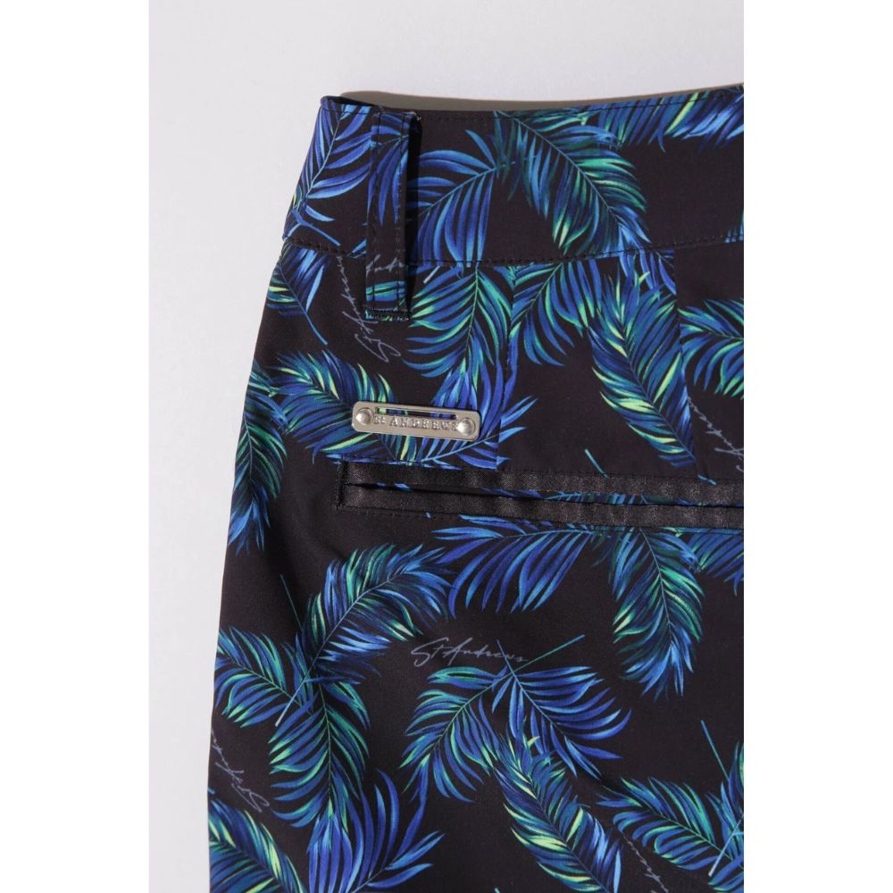 新品 St ANDREWS セントアンドリュース パームリーフプリント クロップドパンツ ゴ...