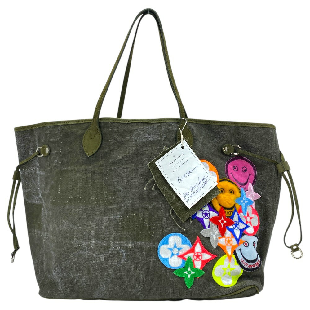 未使用 レディメイド ROOMY BAG ルーミー トートバッグ ヴィンテージ加工 A LOVE MOVEMENT キャンバス ヌバック カーキ READYMADE 希少 洗練 高級感 人気 定番 ストリート