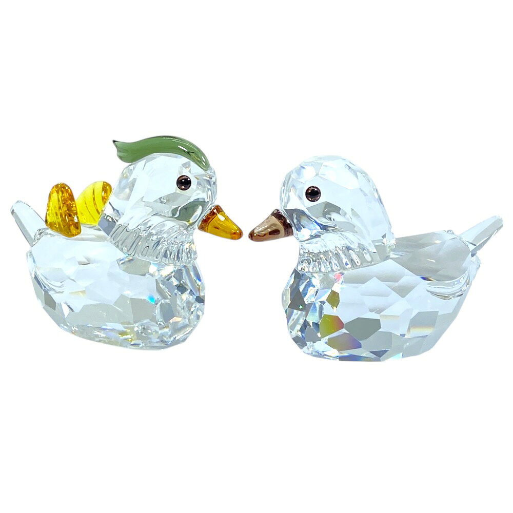 Rakuten - スワロフスキー マンダリンダック おしどり 鳥 ペア オブジェ フィギュリン インテリア 置物 クリスタル ガラス 858736 SWAROVSKI 上品 洗練 高級感 優雅 存在感 装飾美 コレクション性