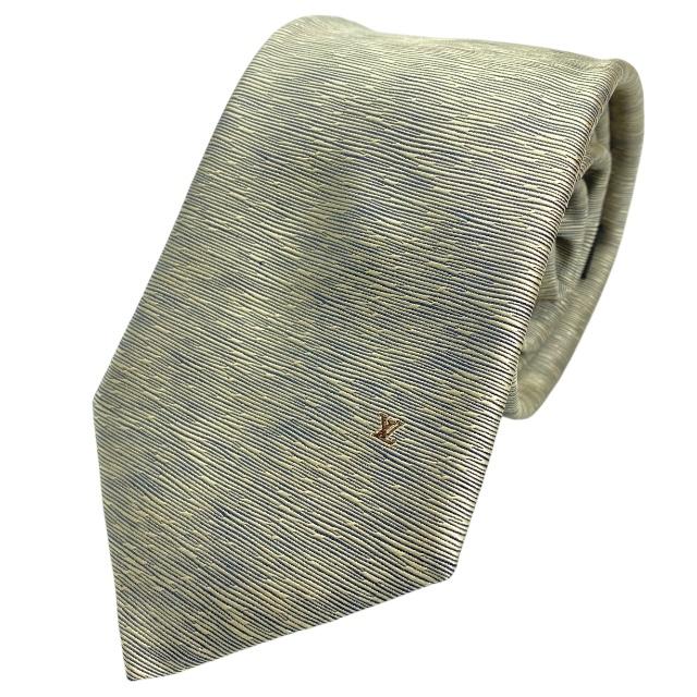 LOUIS VUITTON ルイ ヴィトン ネクタイ アクセサリー 小物 ロゴ シルク ベージュ ブラック