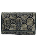 GUCCI グッチ 6連 キーケース GGキャンバス レザー ブラック グレー