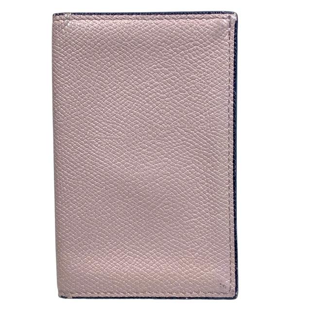 Valextra ヴァレクストラ カードケース パスケース 名刺入れ コンパクト 二つ折り レザー ピンク