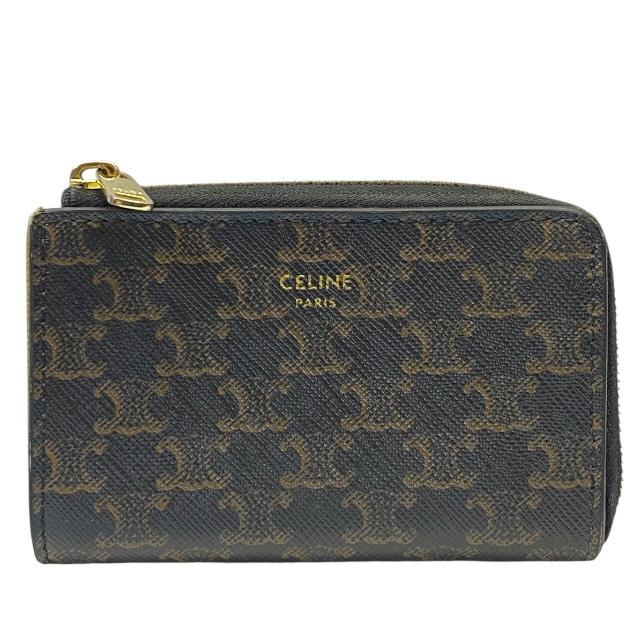 仕*ん様 美品 CELINE セリーヌ サークルロゴ ラウンド型 レザー コイン 仕*ん様 美品 CELINE セリーヌ サークルロゴ ラウンド型 レザー
