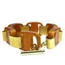 Salvatore Ferragamo フェラガモ ヴァラ バングル ブレスレット アクセサリー 小物 ロゴ GP プラスチック ゴールド