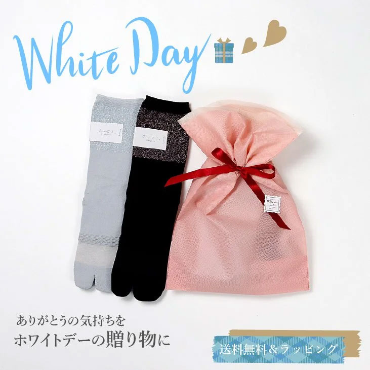 ホワイトデーギフト　送料無料　アシゴト クリエーションタビ　2足セット　足袋ソックス　 西垣靴下 エ..
