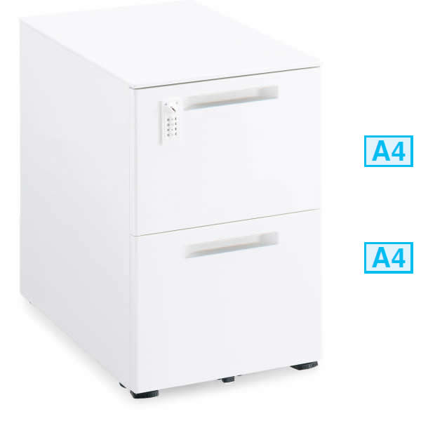 コクヨ　GTAワゴン（A2）　2段引き出しタイプ　シリンダー錠【DGT-FA2Y46-※1】