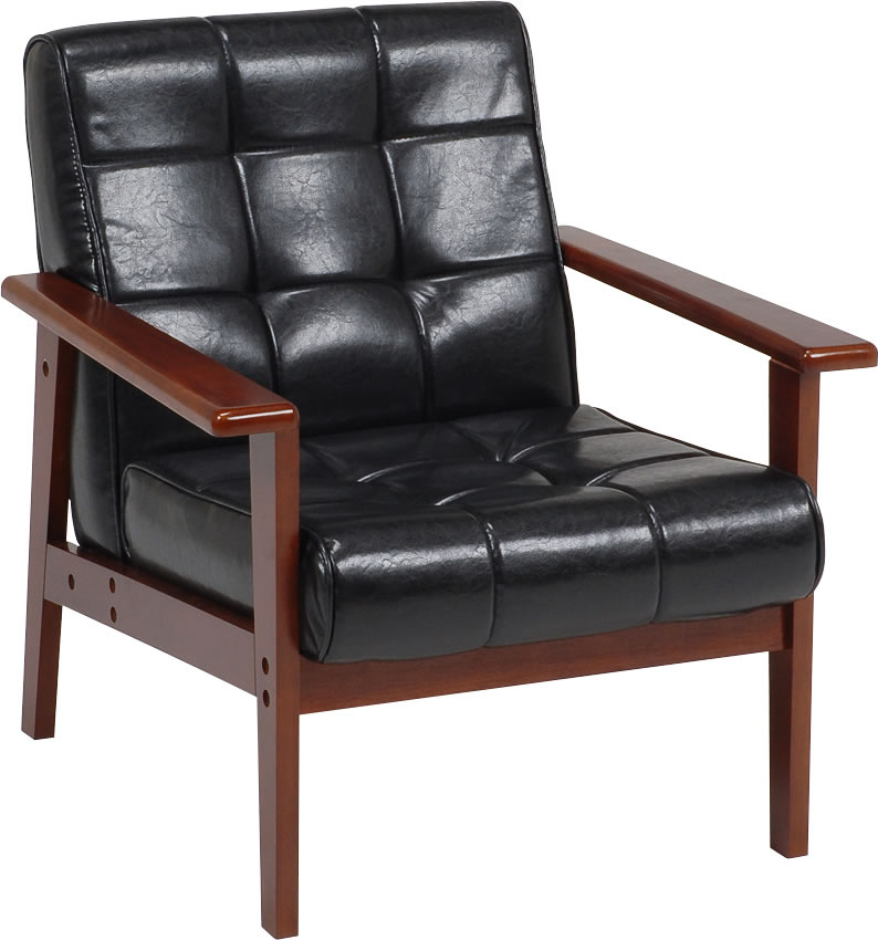 ソファー シャーク1P-BK【HA-101030600】