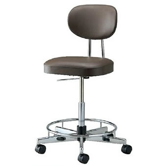 ノーリツイス　導電チェア　背付タイプ　導電ゴムキャスター　導電ビニールレザー張り【TL-EG17L-Z】