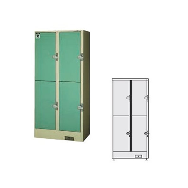 コインロッカー　2列2段（4口）　幅840×奥行き515×高さ1790mm【NEO-2W】
