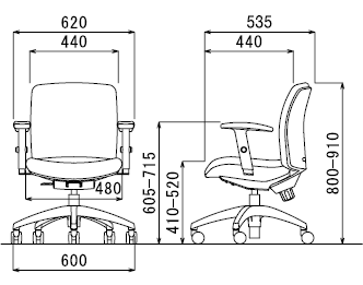 3Dフォーム・オフィスチェア(可動肘付タイプ・...の紹介画像2