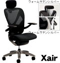 Xair エクセア 高機能チェア 肘付き フレームカラー：ウォームサテンシルバー ヘッドレスト：ウォームサテンシルバー【XAIR-22□】