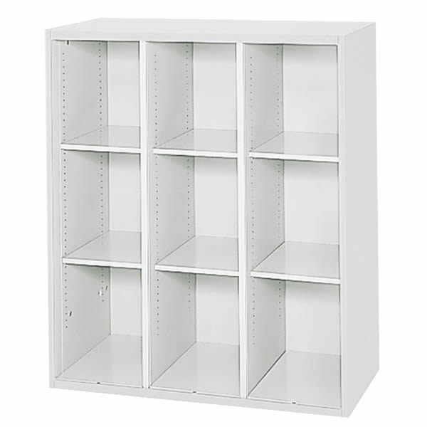 商品情報 商品名 L6 オープン縦仕切保管庫 幅900×奥行450×高さ1050mm 上置き・下置き 可動式棚板6枚 (648-304)【L6-105ET】 商品番号 L6-105ET 配送注意北海道・沖縄・離島などは別途追加送料が必要になります。大型商品で階段作業が必要な場合なども追加費用が必要な場合がございます。 メーカー （プラス・PLUS）メーカーカタログ全商品取り扱い可能！ スペック 【法人専用、個人宅配送不可】商品によっては追加送料をいただければ個人宅配送可能な場合がありますのでお問い合わせください。■サイズ幅900×奥行450×高さ1050mm■仕様●棚板最大積載質量：15kg●棚板厚：13mm※下置き設置の際は必ずベースを一緒にご注文ください。※下置き設置の際は必ずベースをご使用ください。【幅900×奥行450mm用オプションベース】L6 オプション 荷重ベース 幅900×奥行450mm用 (635-359)L6 オプション スライドベース 幅900×奥行450mm用 (635-357)L6 オプション 配線ベース 幅900×奥行450mm用 (635-319)L6 オプション 安定ベース 幅900×奥行450mm用 (635-358) 注意事項 組み立て配送 専門の配送業者が配送先で組み立て・設置を行います。※お届け地域によりましては組み立て・設置が対応していない場合があります。 決済方法 当店では商品配送の都合上、後払い決済を利用することはできません。システム上、後払い決済を選ぶことができますが、キャンセルの上、支払い方法をご変更いただくようになりますのでご了承ください。 配送可能日 納期の目安 直送4〜5日※こちらはメーカーに在庫がある場合での目安です。ない場合は入荷をお待ち頂く場合がございます。※交通状況や物流の都合上遅れる場合があります。 返品・交換について お客様都合による返品・交換は、お受けすることが出来ません。サイズや色など、ご確認の上ご注文下さい。ご不明な点はお気軽におたずね下さい。詳しくは、こちらをご確認ください。 プラス・PLUS L6-105ET 117300 幅900mm　幅90cm　幅0.9m　W900mm　W90cm　W0.9m　幅900ミリ　幅90センチ　幅0.9メートル　W900ミリ　W90センチ　W0.9メートル　リビング収納　オープン棚　飾棚　飾り棚　ブックシェルフ　オープンラック　収納棚　収納ラック　ディスプレイラック　フリーラック　フリーシェルフ　マルチラック　奥行き450mm　奥行き45cm　奥行き0.45m 奥行450mm　奥行45cm　奥行0.45m　D450mm　D45cm　D0.45m　奥行き450ミリ　奥行き45センチ　奥行き0.45メートル 奥行450ミリ　奥行45センチ　奥行0.45メートル　D450ミリ　D45センチ　D0.45メートル　L6 オープン縦仕切保管庫 幅900×奥行450×高さ1050mm 上置き・下置き 可動式棚板6枚 (648-304)【L6-105ET】