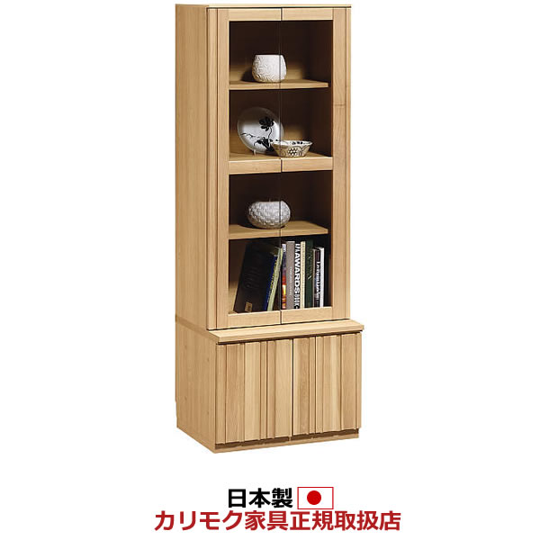 カリモク リビングボード キャビネット（ガラス扉） 幅602mm 【QT90EFME】【COM オークEHKYQ】【QT90EF※060】