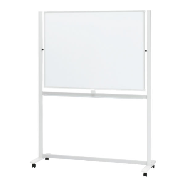 LB2シリーズ　ホワイトボード　脚付　両面タイプ　無地　幅1346×奥行594×高さ1800mm　（423-837）【LB2-340DHA】