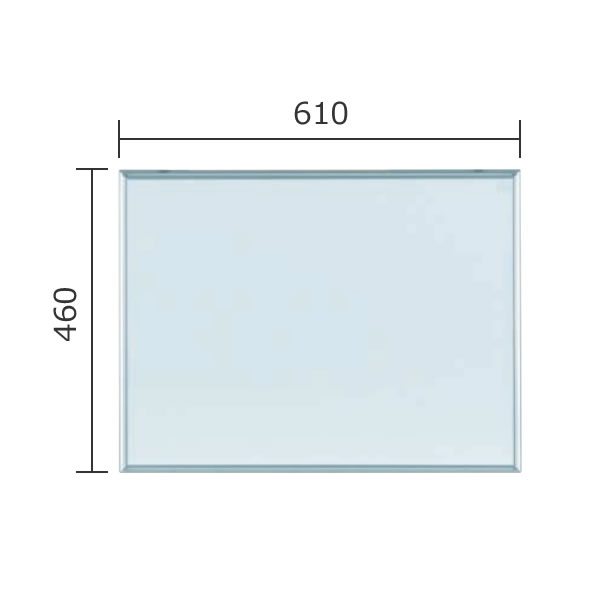 マジシリーズS　壁掛無地ホワイトボード　ホーロータイプ　610×460mm【MH2】