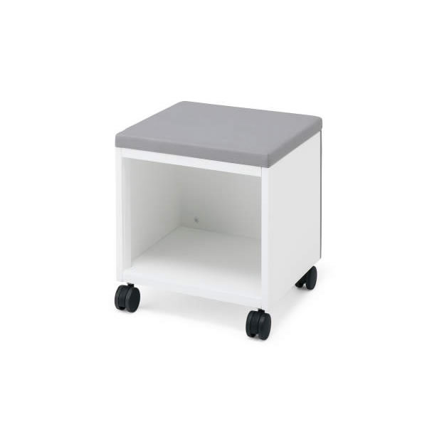 ワークフィット　ストレージ　モバイルスツール　幅400×奥行400×高さ448mm【BWU-WF44SAW】