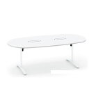 コクヨ　ビエナ　VIENA　配線ボックス付き　楕円形テーブル（T字脚）　塗装脚タイプ　幅1800×奥行900×高さ720mm