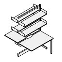 コクヨ　VARIERA/S(バリエラ/S)　デスクタイプ　両面ユニット　増連タイプ　天板奥行600mm　幅900×高さ1900mm