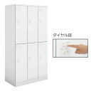 コクヨ Cfort(シーフォート) カラー扉タイプ 6人用ロッカー扉W300 2段タイプ ダイヤル錠 幅900×奥行515×高さ1792mm ※受注生産品【NL...