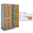 コクヨ Cfort(シーフォート) 木目扉タイプ 6人用ロッカー扉W300 2段タイプ ダイヤル錠 幅900×奥行515×高さ1792mm ※受注生産品【NLK...