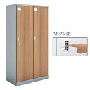 コクヨ Cfort(シーフォート) 木目扉タイプ 2人用ロッカー扉W450 Pボタン錠 幅900×奥行515×高さ1792mm 【NLK-P245E2】