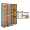 コクヨ Cfort(シーフォート) 木目扉タイプ 6人用ロッカー扉W300 2段タイプ Pボタン錠 幅900×奥行515×高さ1792mm 【NLK-P630E...