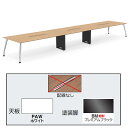 コクヨ SAIBI(サイビ) ミーティングテーブル スクエアタイプ(3連) 配線なし 塗装脚(プレミアムブラック) ホワイト天板 幅6400×奥行1500mm【DSX-K6415M-BMPAW2】(3)