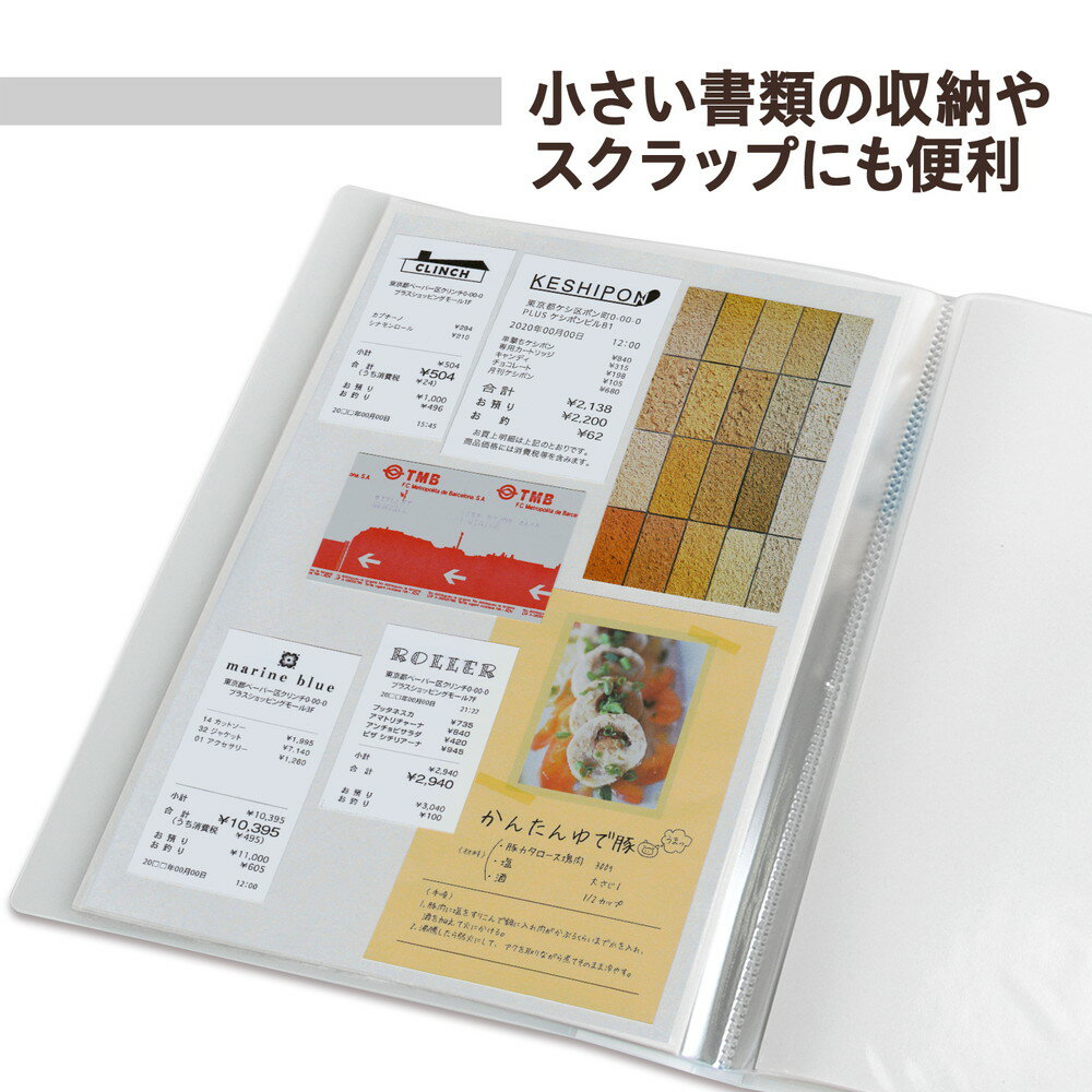 プラス (PLUS) 透明ポケットファイル A4 20P クリアー FC-920TP 91-677