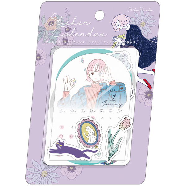 【3/4(月)20:00-11(月)1:59限定★抽選で2人に1人が最大100％ポイントバック★要エントリー】2025年 カレンダー ステッカーカレンダー/芝 りさこ 1000132495 アートプリントジャパン AP