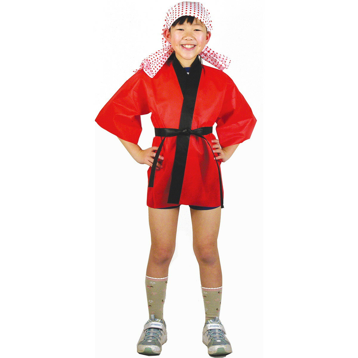 【エントリーで全商品P10倍！7月1日限定！】Artec(アーテック) カラー不織布ハッピ 園児用 C 赤 #4050