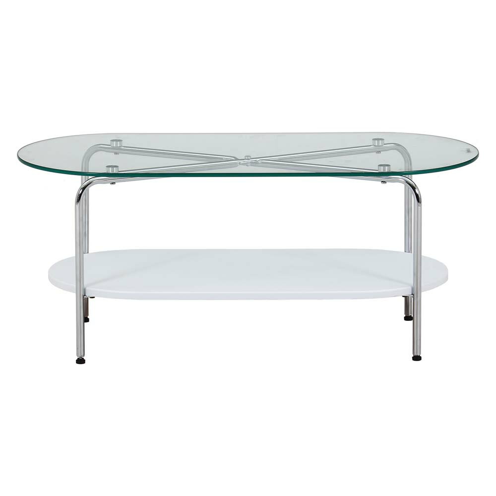 不二貿易 Chamill ガラスセンターテーブル ホワイト 41313 [2]