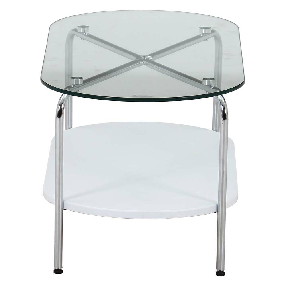 不二貿易 Chamill ガラスセンターテーブル ホワイト 41313 [3]