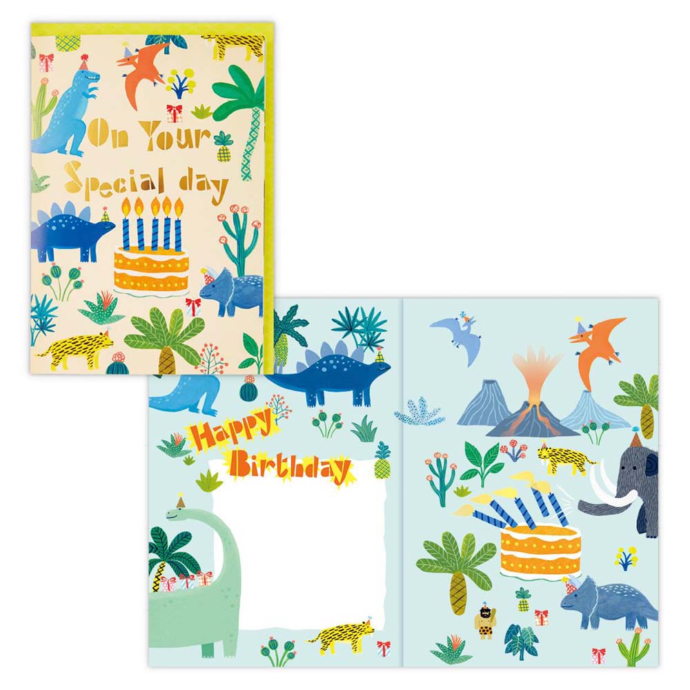 【最大2,000円オフCOUPON 12月1日-6日9時59分まで】誕生祝い オルゴールカード LED 恐竜 2 814953 バースデイカード グリーティング...