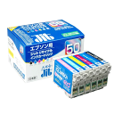 【5 1 水 -5 6 月 9:59迄 FLASH COUPON 最大2 000円オフ】EPSON エプソン IC6CL50 6色セット対応 ジットリサイクルインクカートリッジ JIT-E506PZ