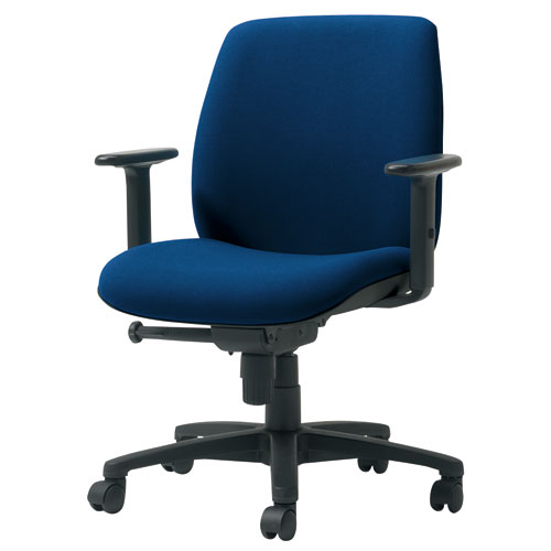 【クーポン3Days最大2,000円オフクーポン ポイント2倍 5月1日-3日23時59分まで】プラス 事務イスU KD-UC61SLJ BL 380974