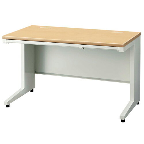 北海道は別途送料が必要になります。沖縄・離島及び一部地域は配達が出来ません。該当のお客様は後程弊社よりご案内させて頂きます。こちらの商品はメーカーより直接お届けさせていただきます。代金引換でのお支払いは出来ません。メーカーの家具専用配送便でのお届けとなりますので配達日時のご指定は出来ません。予めご了承ください。高さ720mm「UJデスク」シリンダー錠／平机W1200mm／天板ホワイトメープル。センター・サイドトレーはラッチ機構付です。地震などの震動による飛び出しの危険性を軽減します。センタートレー×1、サイドトレー×1。※センタートレー・サイドトレーに鍵は付きません。●外形寸法（幅）[mm]：1200●外寸：奥700×高720mm●質量[kg]：30●色（天板）：ホワイトメープル●天板厚[mm]：30●下肢有効空間：幅1114×高645mm●最大積載質量：天板＝140kg、トレー＝各5kg●アジャスター：有●機能：センター・サイドトレーラッチ機構、ワイヤーロック取付可能、天板配線口、対向配線可能●材質：天板＝メラミン樹脂化粧板（ポストフォーム加工）、エッジ＝ABS、本体・幕板・脚部＝鋼板（樹脂焼付塗装）●配線受け（余長ケーブルフック付）：2個付