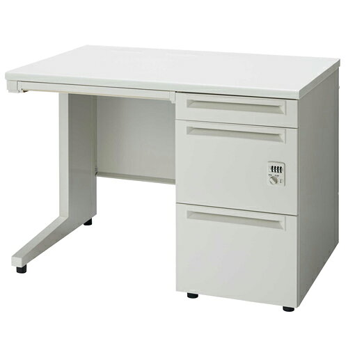 プラス 片袖机ダイヤル錠 UJ-107A-3D WS/W4 W1000 706492