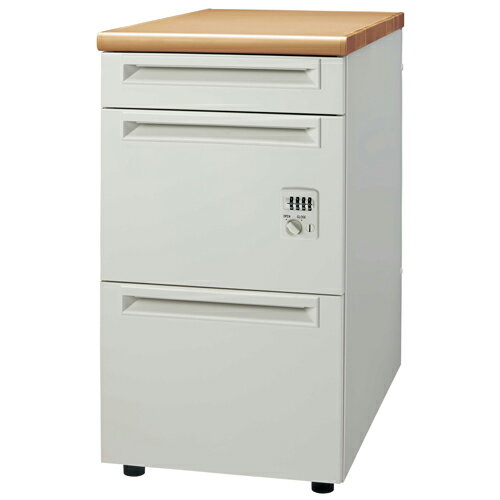 【3月4日20時-11日1時59分までエントリーで2人に1人が最大全額ポイントバック】プラス 脇机3段ダイヤル錠UJ-047A-A3D WM/W4引出A 740029