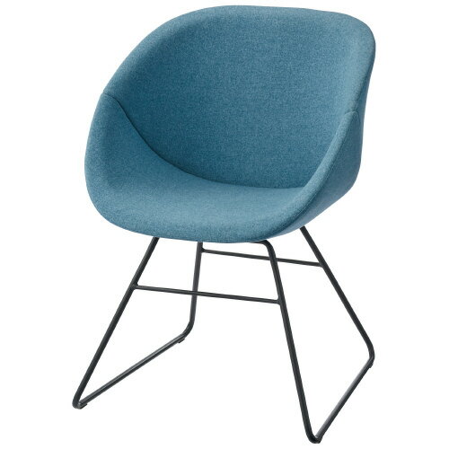 【最大2,000円オフCOUPON 12月1日-6日9時59分まで】FRENZ ラウンジチェア RDP3-RB BL ループ脚BK 767968