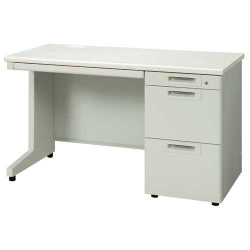 【3月4日20時-11日1時59分までエントリーで2人に1人が最大全額ポイントバック】プラス 片袖机 RJ-126A-3 LGY エルグレー 引出A 829894