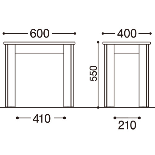 TOKIO サイドテーブル ST-0460 BR ブラウン 889029 [2]